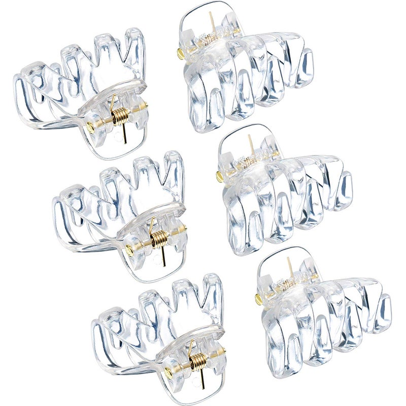 Bememo 24 Pcs Octopus Mini Jaw Clips 1.2 Inch Small Hair Claw Clips No-slip for Women Girls(Clear) - Image 1